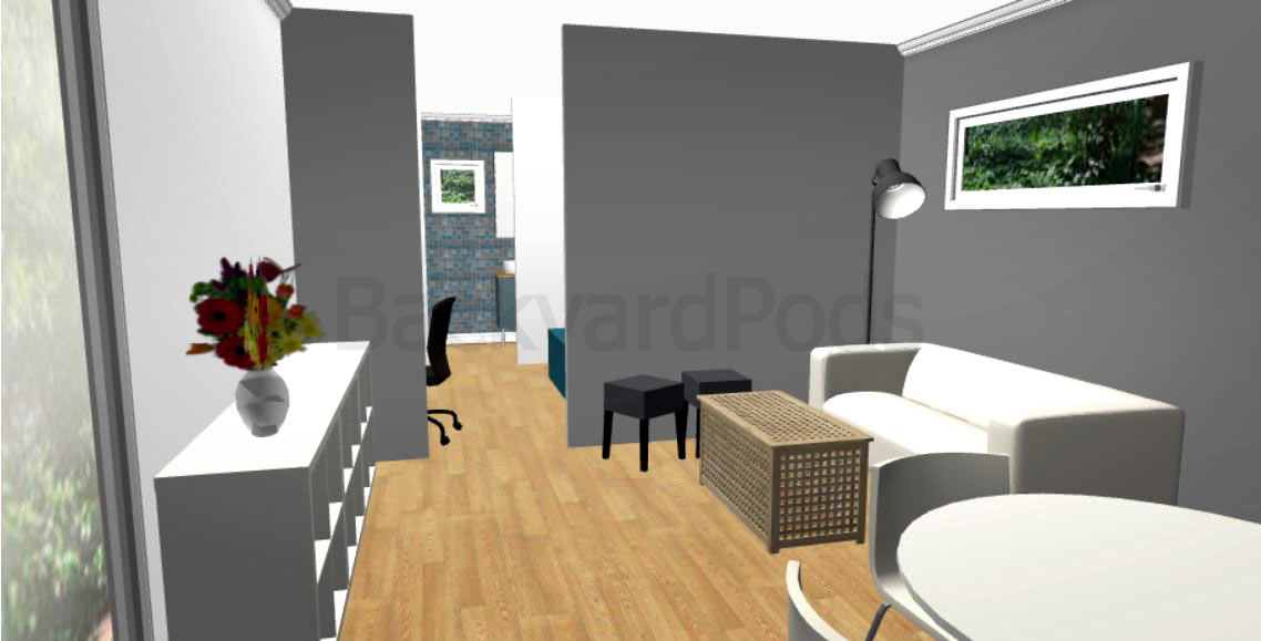 Laurie garden flat - 1BR-4mx10m-05 "Laurie" - FSC 1BR garden flat 4m x 10m - living room area