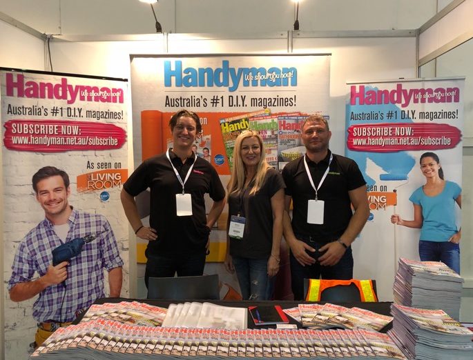 Mel Williamson of Backyard Pods with Handyman magazine at the Sydney Build Expo 2018 Mel Williamson of Backyard Pods with Handyman magazine at the Sydney Build Expo 2018
