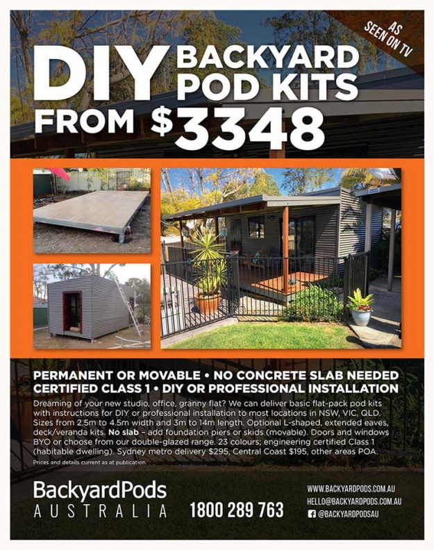 Handyman - DIY bedroom Backyard Pods feature