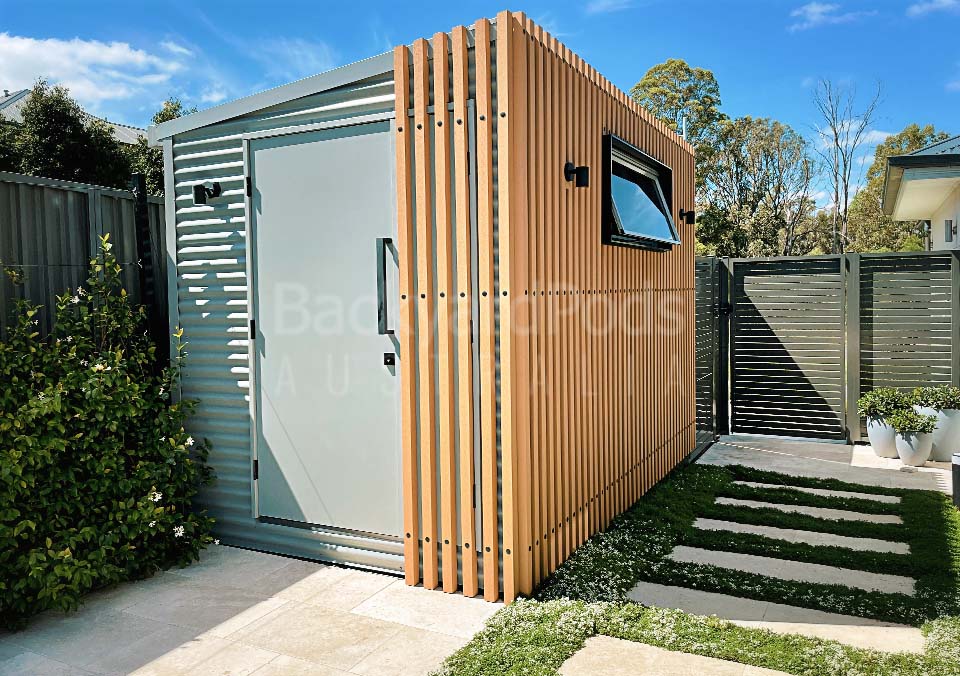 Stylish home office pod 2.1m x 3.6m with Scandustrial details at Cobbitty, Western Sydney NSW