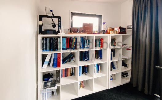 Backyard office interior