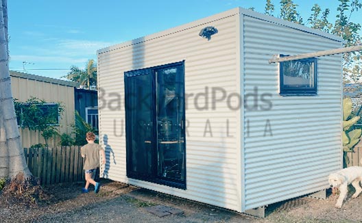 Backyard music studio created with a Backyard Pods kit