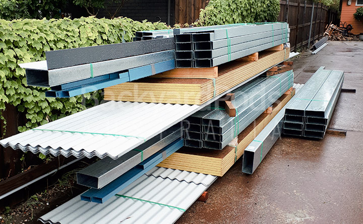 DIY flat pack Backyard Pods materials