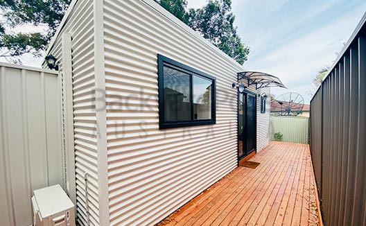 Granny flat created with Backyard Pods kit