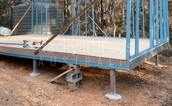 Optional DIY Backyard Pods foundation piers