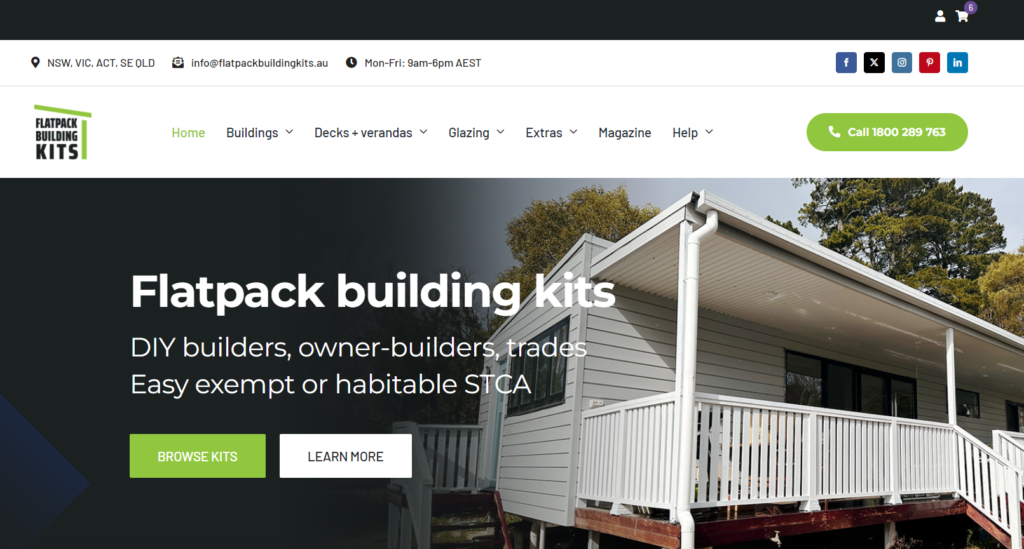 Our flagship website, Backyard Pods, includes numerous real-life customer project examples and their construction journies to help everyone with ideas for their own projects. Meantime, our new superstore, Flatpack Building Kits, is now ready for streamlined quoting and ordering of almost everything needed for your project.